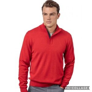 🎇NWT Southern Tide Skipper Quarter Zip RED🎇